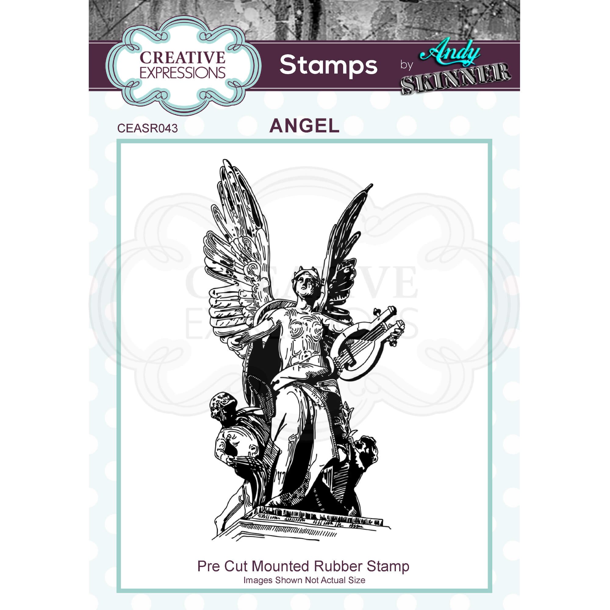 Creative Expressions Pre Cut Rubber Stamp by Andy Skinner Angel