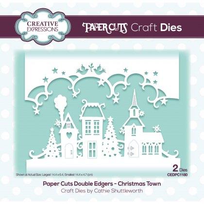 Creative Expressions Craft Dies Paper Cuts Collection Christmas Town Edger | Set of 2