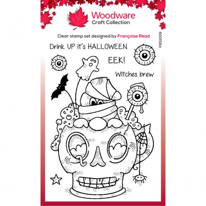 Woodware Clear Stamps Spooky Cup | Set of 7