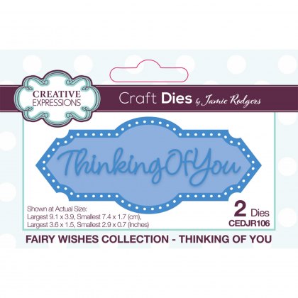 Jamie Rodgers Craft Die Fairy Wishes Collection Thinking Of You | Set of 2