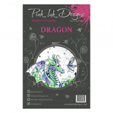 Pink Ink Designs Clear Stamp Dragon | Set of 8