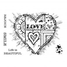 Woodware Clear Stamps Bold Heart | Set of 4