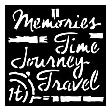 Woodware Stencil Time Travel | 6 x 6 inch
