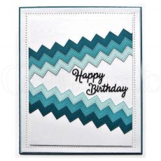 Sue Wilson Craft Dies Clean and Simple Collection Stitched Zig Zag Borders | Set of 6