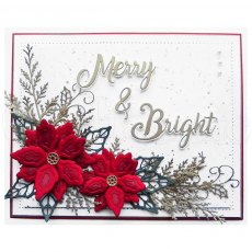 Sue Wilson Craft Dies Festive Collection Poinsettia Triple Layered | Set of 18