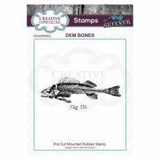Creative Expressions Pre Cut Rubber Stamp by Andy Skinner Dem Bones