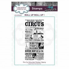 Creative Expressions Pre Cut Rubber Stamp by Andy Skinner Roll up Roll up