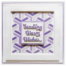 Sue Wilson Craft Dies Mini Shadowed Sentiments Collection Sending Warm Wishes | Set of 2