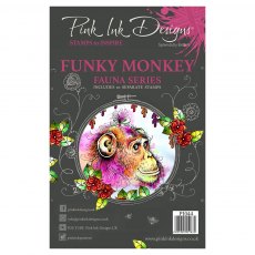 Pink Ink Designs Clear Stamp Funky Monkey | Set of 10