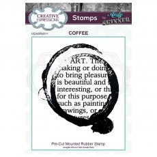 Creative Expressions Pre Cut Rubber Stamp by Andy Skinner Coffee