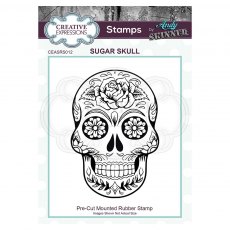Creative Expressions Pre Cut Rubber Stamp by Andy Skinner Sugar Skull