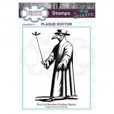 Creative Expressions Pre Cut Rubber Stamp by Andy Skinner Plague Doctor