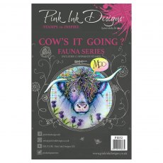 Pink Ink Designs Clear Stamp Cow's It Going | Set of 12