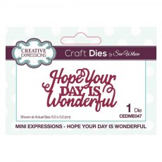 Sue Wilson Craft Dies Mini Expressions Collection Hope Your Day Is Wonderful