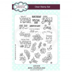 Creative Expressions Clear Stamp Bird Journaling | Set of 22