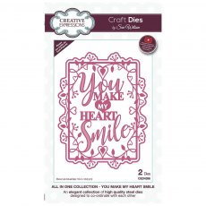 Sue Wilson Craft Dies All In One Collection You Make My Heart Smile | Set of 2