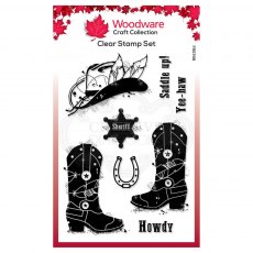 Woodware Clear Stamps Howdy Cowboy | Set of 8