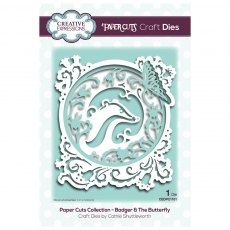 Creative Expressions Craft Dies Paper Cuts Collection Badger & The Butterfly