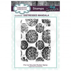 Creative Expressions Pre Cut Rubber Stamp by Andy Skinner Distressed Mandala