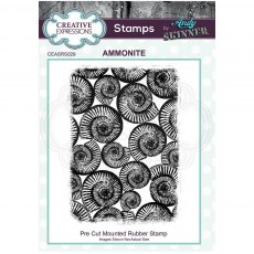 Creative Expressions Pre Cut Rubber Stamp by Andy Skinner Ammonite
