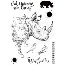 Pink Ink Designs Clear Stamp Rhino Saw Us | Set of 9