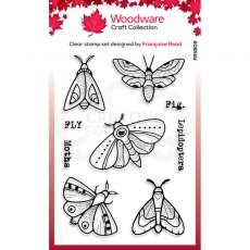 Woodware Clear Stamps Moths | Set of 9