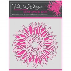 Pink Ink Designs Sunflower Rays Stencil | 8 x 8 inch