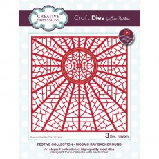 Sue Wilson Craft Dies Festive Collection Mosaic Ray Background | Set of 3