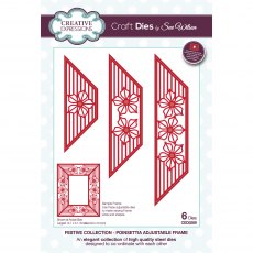 Sue Wilson Craft Dies Festive Collection Poinsettia Adjustable Frame | Set of 6