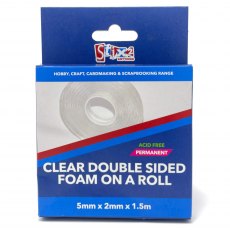 Stix2 Clear Doubled Sided Foam Roll 5mm x 2mm | 1.5m