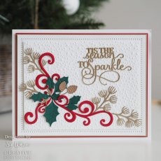 Sue Wilson Craft Dies Festive Collection Pine and Holly Spray | Set of 16
