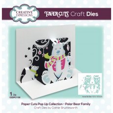 Creative Expressions Craft Dies Paper Cuts Pop Up Collection Polar Bear Family