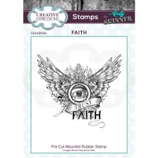 Creative Expressions Pre Cut Rubber Stamp by Andy Skinner Faith