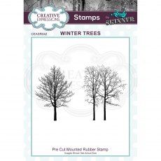 Creative Expressions Pre Cut Rubber Stamp by Andy Skinner Winter Trees