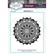 Creative Expressions Pre Cut Rubber Stamp by Andy Skinner Mandala