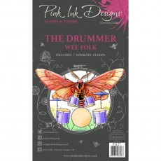 Pink Ink Designs Clear Stamp The Drummer | Set of 7