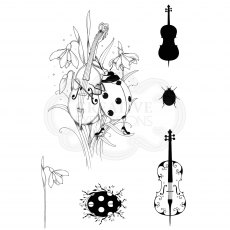 Pink Ink Designs Clear Stamp The Cellist | Set of 6