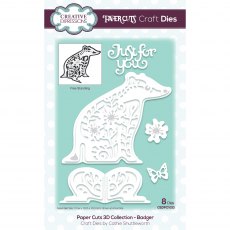 Creative Expressions Craft Dies Paper Cuts 3D Collection Badger | Set of 8