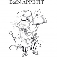 Pink Ink Designs Clear Stamp Chef Mouse | Set of 2