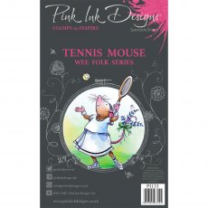 Pink Ink Designs Clear Stamp Tennis Mouse | Set of 4