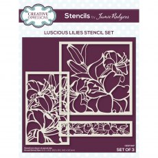 Creative Expressions Stencils By Jamie Rodgers Luscious Lilies | Set of 3