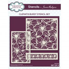 Creative Expressions Stencils By Jamie Rodgers Clematis Burst | Set of 3