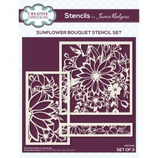 Creative Expressions Stencils By Jamie Rodgers Sunflower Bouquet | Set of 3