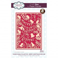 Creative Expressions Craft Dies Paper Panda Merry Christmas Everyone | Set of 2