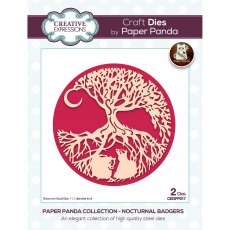 Creative Expressions Craft Dies Paper Panda Nocturnal Badgers | Set of 2