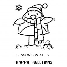 Woodware Clear Stamps Tweetmas Robin | Set of 4
