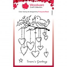 Woodware Clear Stamps Hanging Hearts | Set of 3
