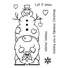 Woodware Clear Stamps Snow Gnome | Set of 7