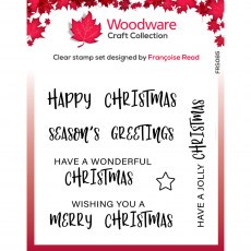 Woodware Clear Stamps Useful Christmas | Set of 6