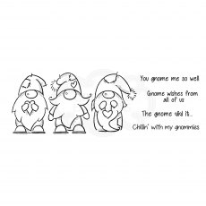Woodware Clear Stamps Three Gnomes | Set of 7